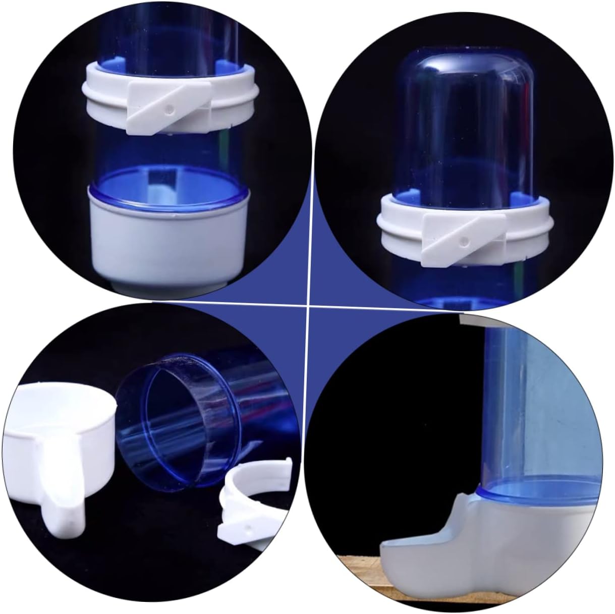 Automatic Bird Water Dispenser Leakproof Pet Drinking Fountain for Small Birds Parrots Cage Water Bowl 5.11X2.55X1.77 Inch Easy Installation Durable Hydration Solution
