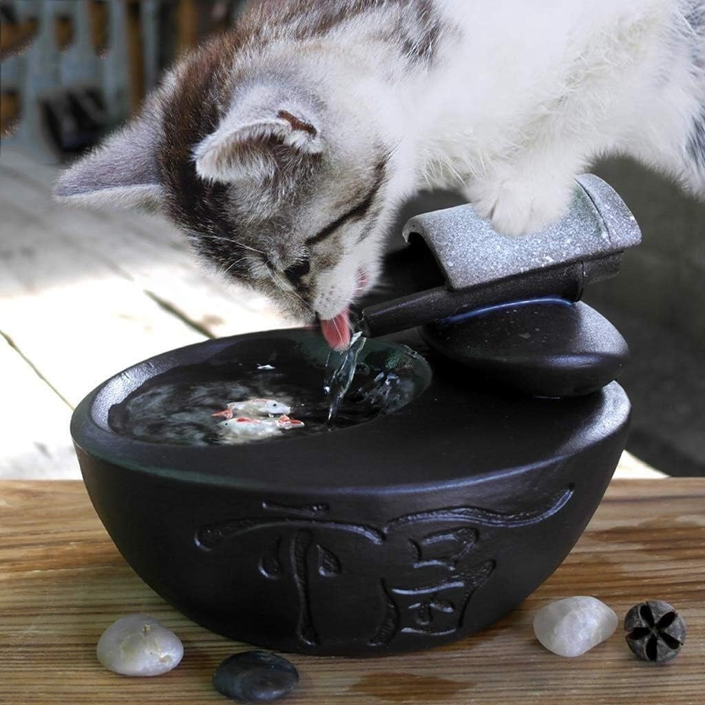 Cat Water Fountain for Drinking Ultra-Quiet Ceramics Automatic Circulation Pet Water Dispenser for Cat and Small Dogs Silent Pump (Size : Style:8) (Style:7)