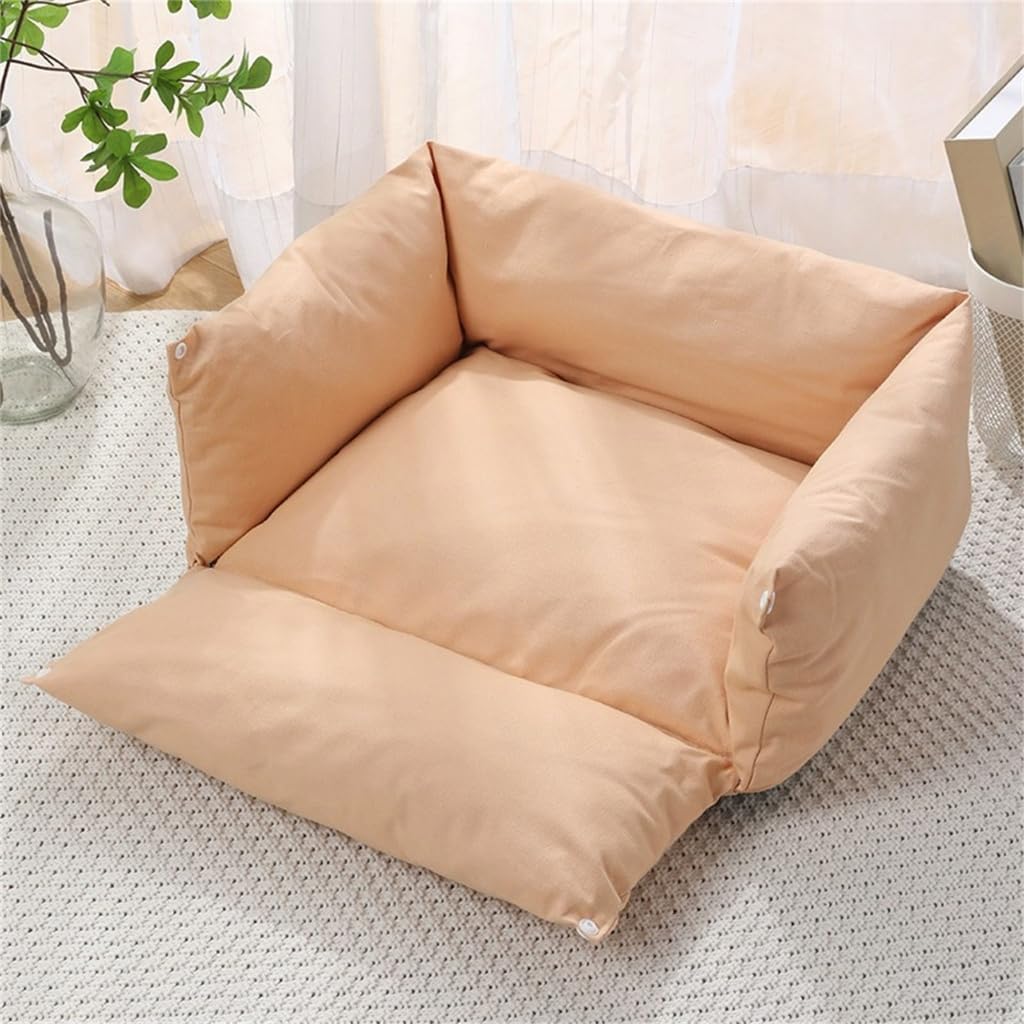Large Pet Bed with Removable Cushion & Detachable Cover, Soft Thicken Nest for Dogs Cats,