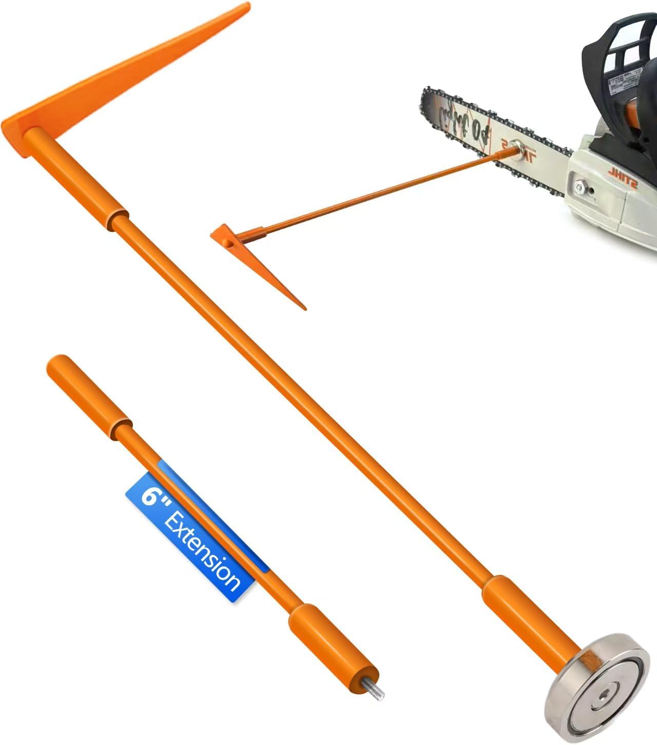 Firewood Measuring Tool, 16'' Plus a 6'' Extension, Magnetic Chainsaw Measuring Tool, Fire Wood Marker for Chain Saw Log Accessories and Tools