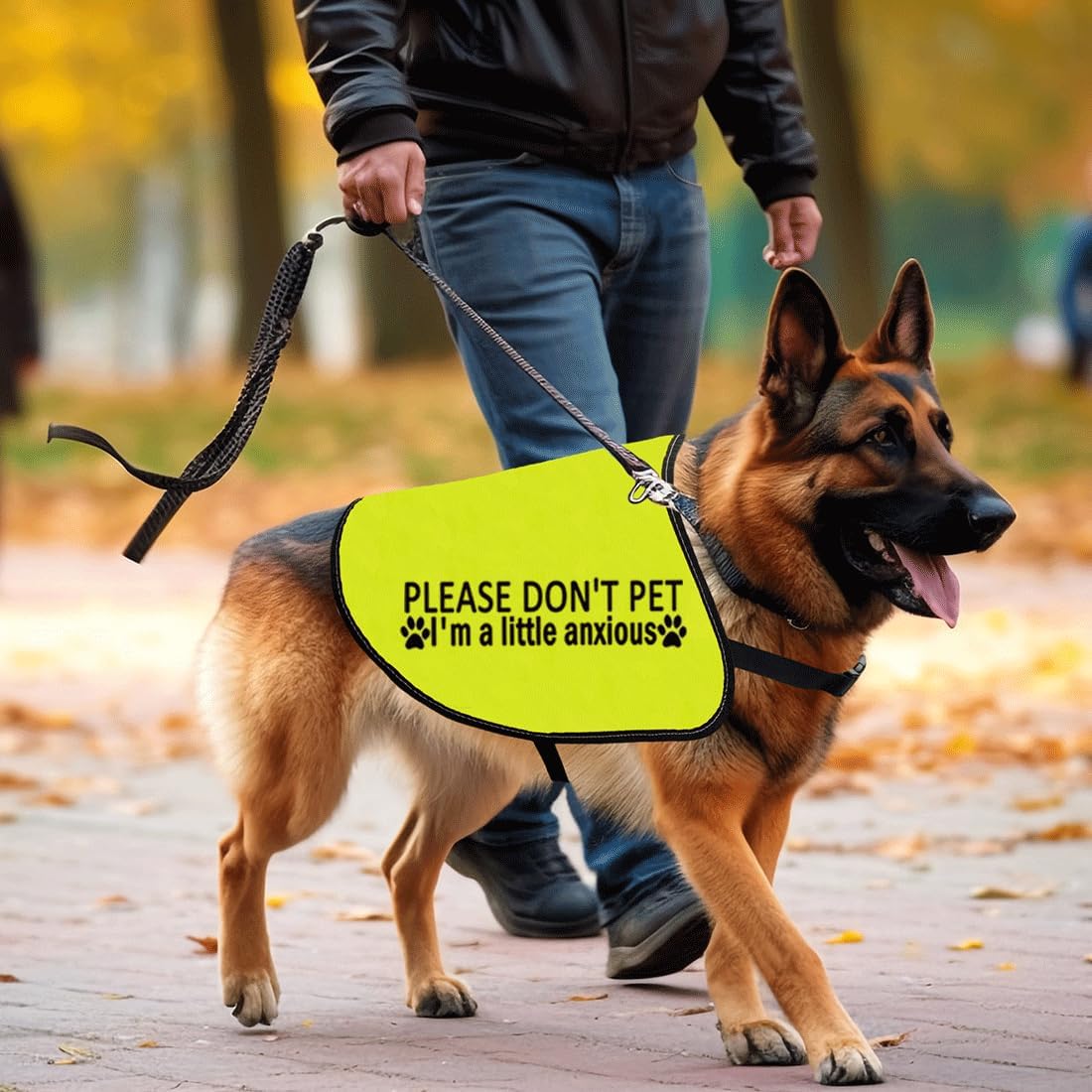CENWA Please Don’t Pet I'm a Little Anxious Dog Jacket Vest Anxious Dogs Walking Slogan Warning Vest (Little Anxious L)