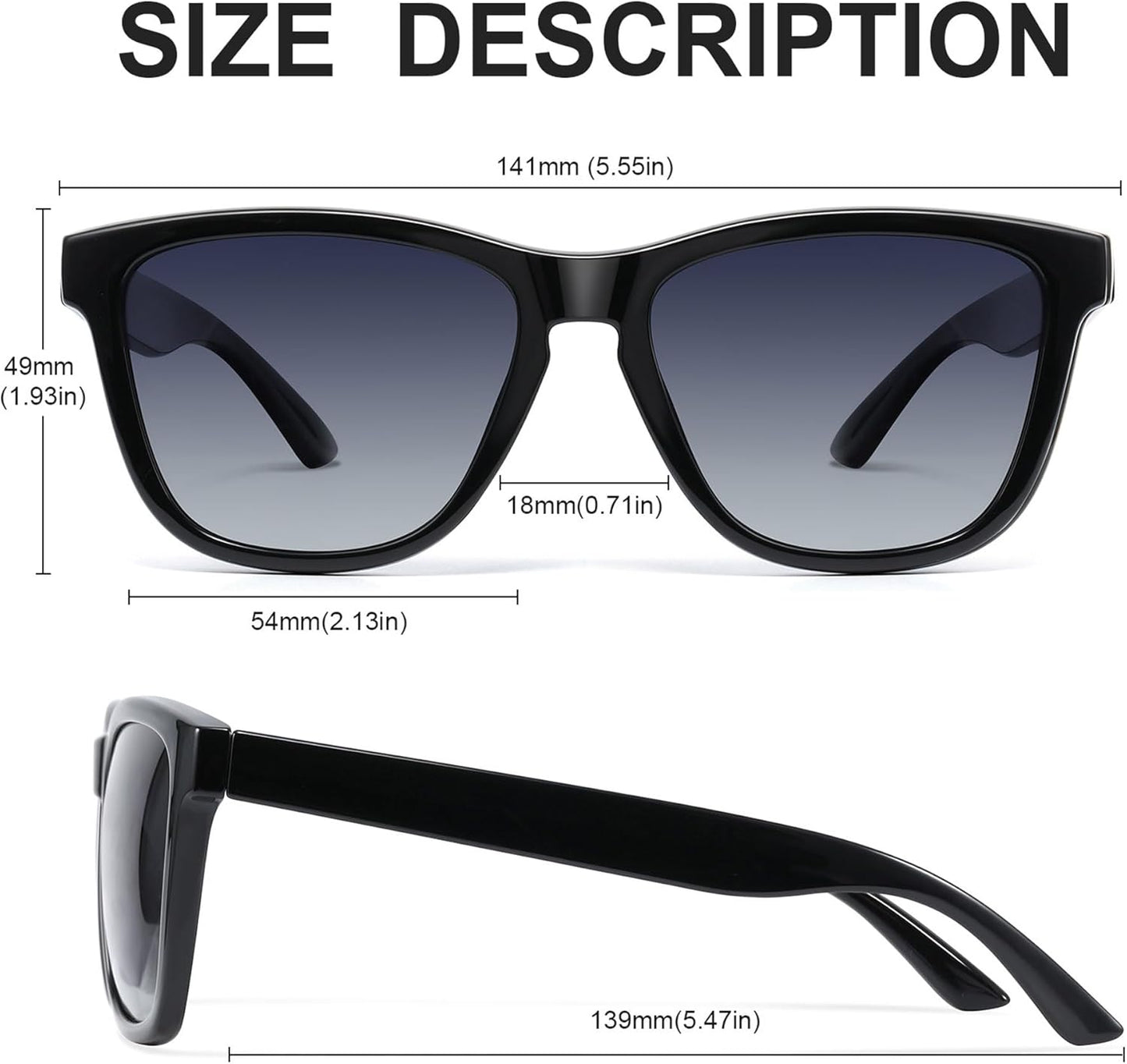 Polarized Sunglasses Womens Trendy Classic Retro Womens Sunglasses Men Driving Sun Glasses UV Protection