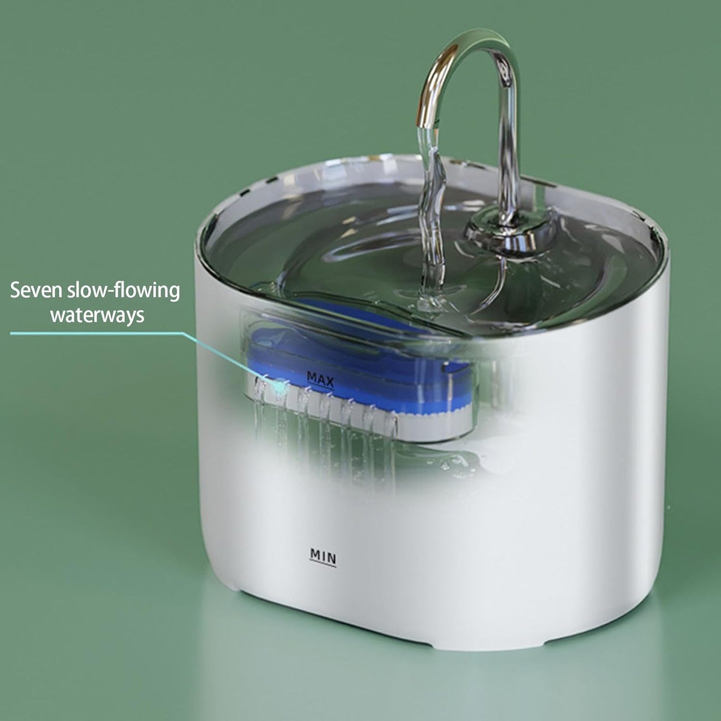Large Capacity Spacious Water Dispenser Hygienic Dog Waterer Pet Water Fountains for Indoor Use Stainless Steel Cats Waterer