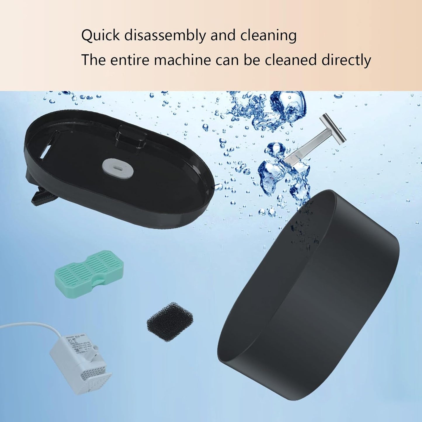 T Shape Outlet Pet Water Dispenser 2.2L Quiet Operations Food Grade Pet Water Fountain Hydrations Systems Automatic Pet Water Fountain