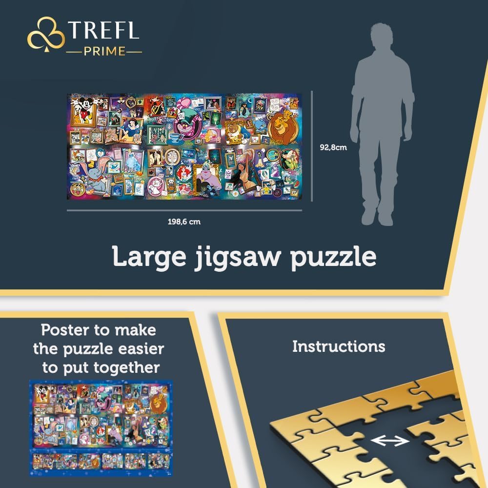 Trefl Disney 9000 Piece Jigsaw Puzzle The Greatest Disney Collection Prime 78"x37"