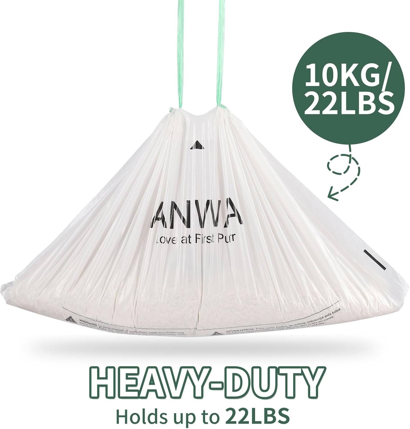 ANWA 40 Count Cat Litter Box Liners for Automatic Cat Litter Box and Litter Box Robot 4/5, Heavy-Duty, Extra Thick