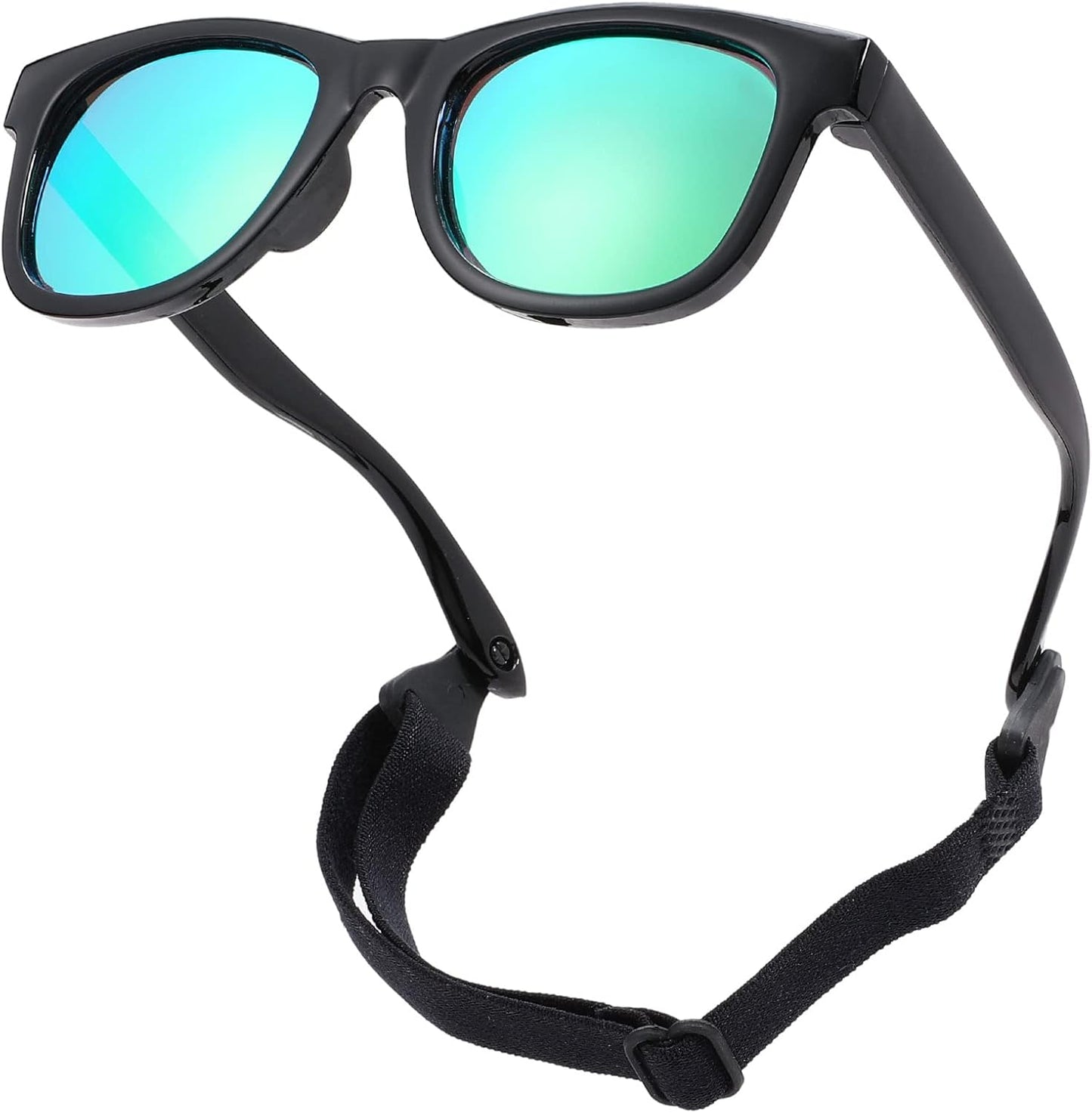 COASION Bendable Flexible Polarized Newborn Baby Sunglasses with Strap for Infant Boys Girls Age 0-12 Months CA8042