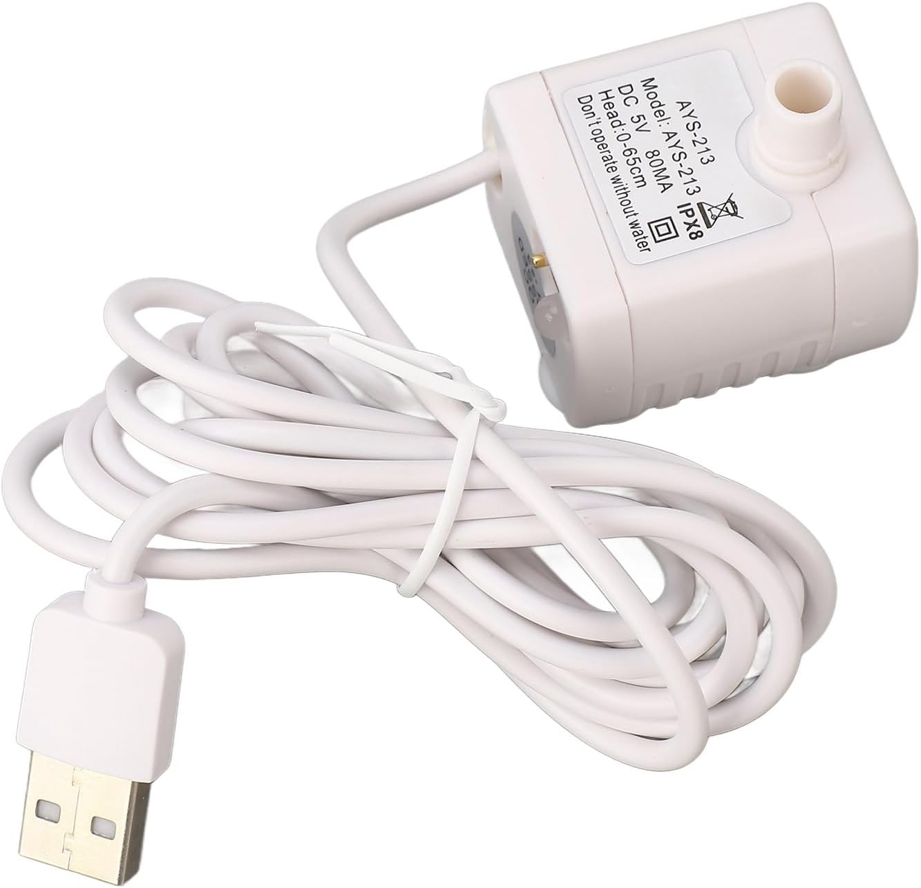Pet Water Fountain Pump Quiet Prevent Dry Burning USB Powered DC Brushless Motor Mini Cat Water Dispenser Pump