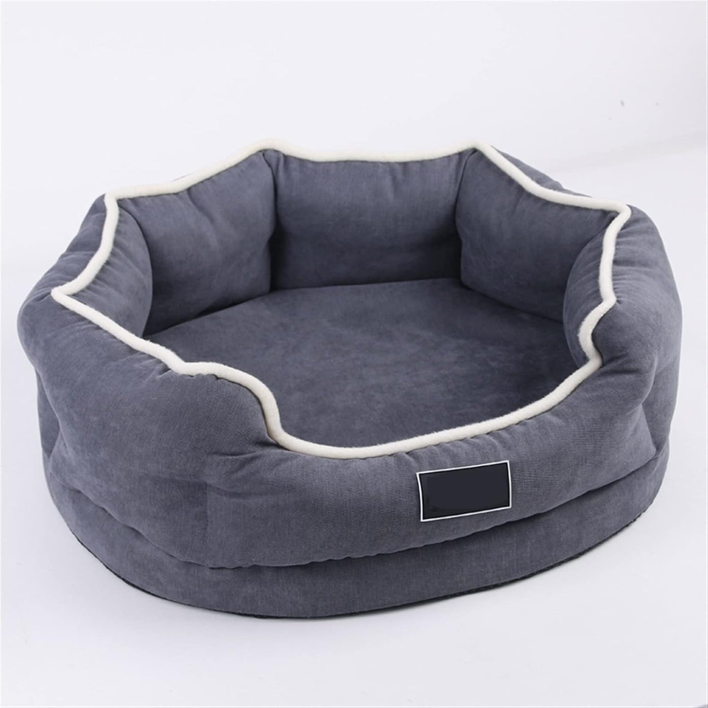Large Pet Cat Dog Bed Winter Warm Soft Sofa Cozy Dog House Removable Dog Nest Baskets Square Cushion for Dogs Sleeping Supplies. (Color : Blue Size : 70cmX60cmX20cm) (Pink 55cmX45cmX20cm)