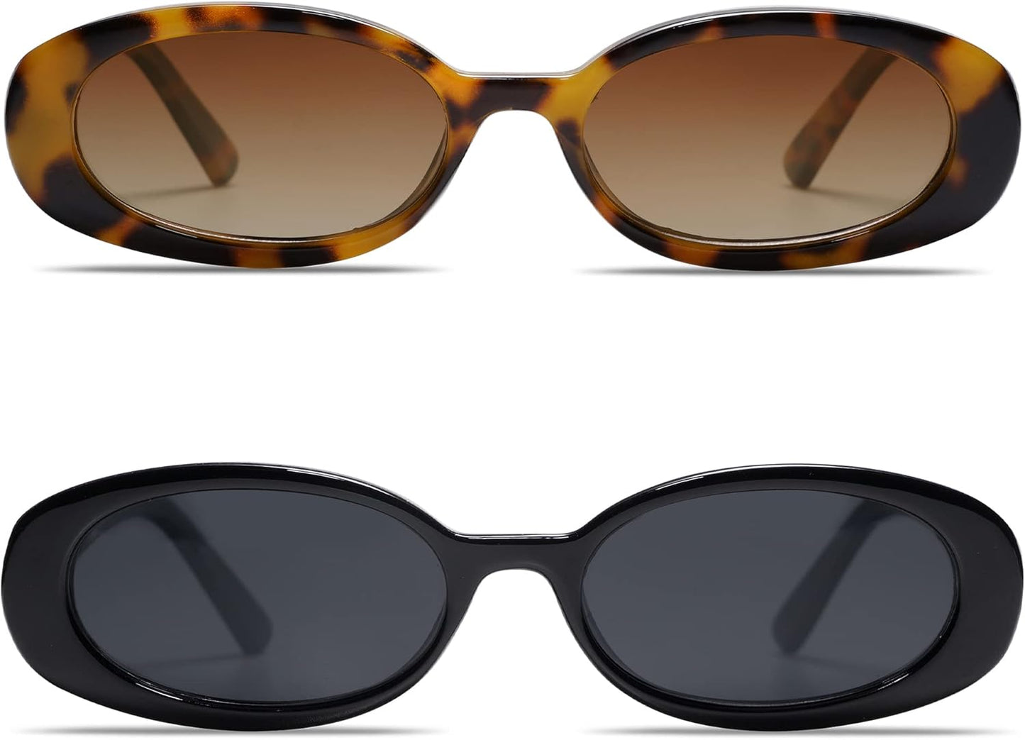 VANLINKER Polarized Retro Oval Sunglasses for Women and Men Small 90s Style VL9580
