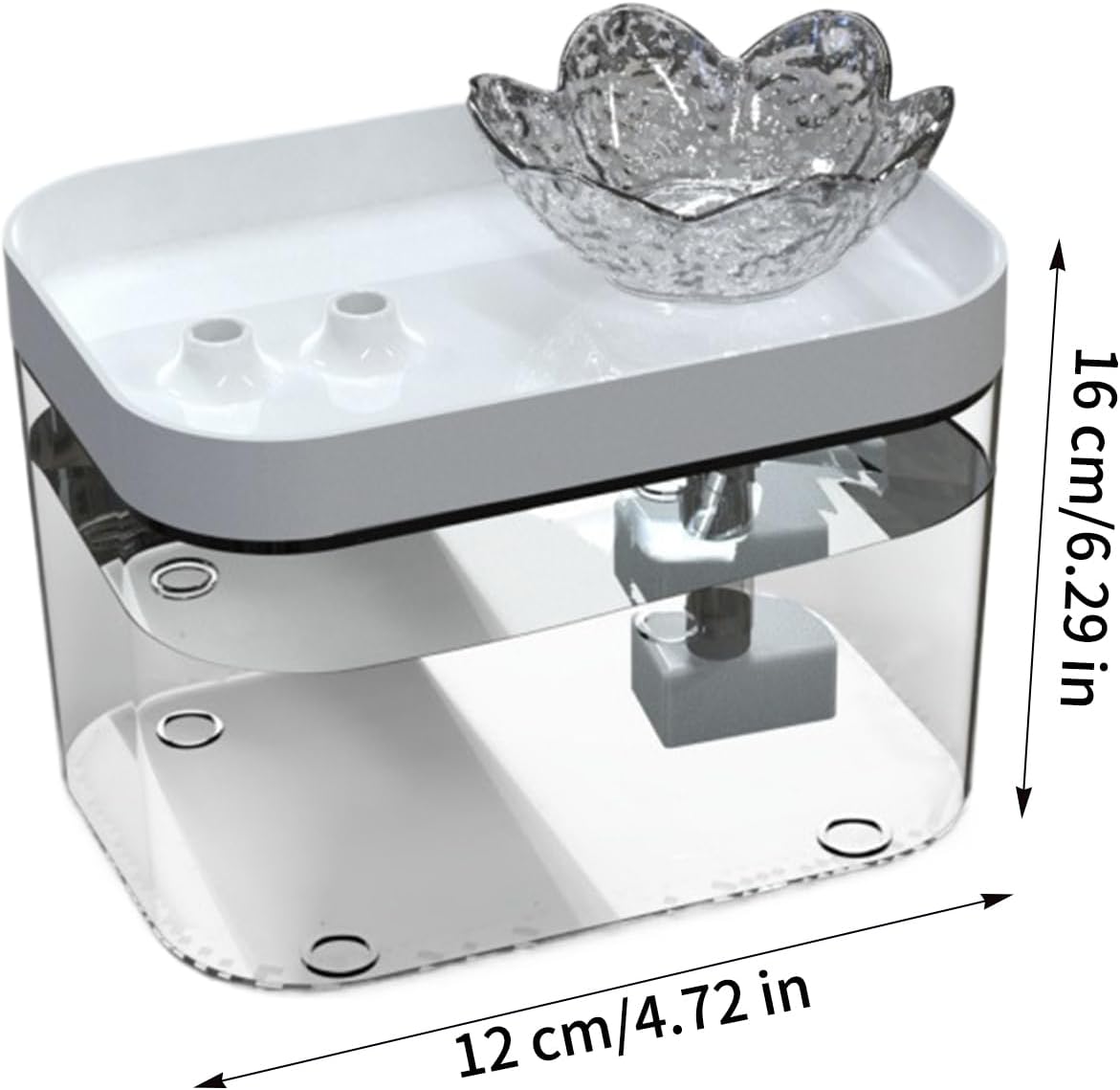 Automatic Cat Water Fountain, USB Rechargeable Filter Dispenser, Silent Pet Drinking Station for Cats, Kittens, Dogs, Indoor Home Use, Promotes Hydration, Easy Maintenance, Quiet