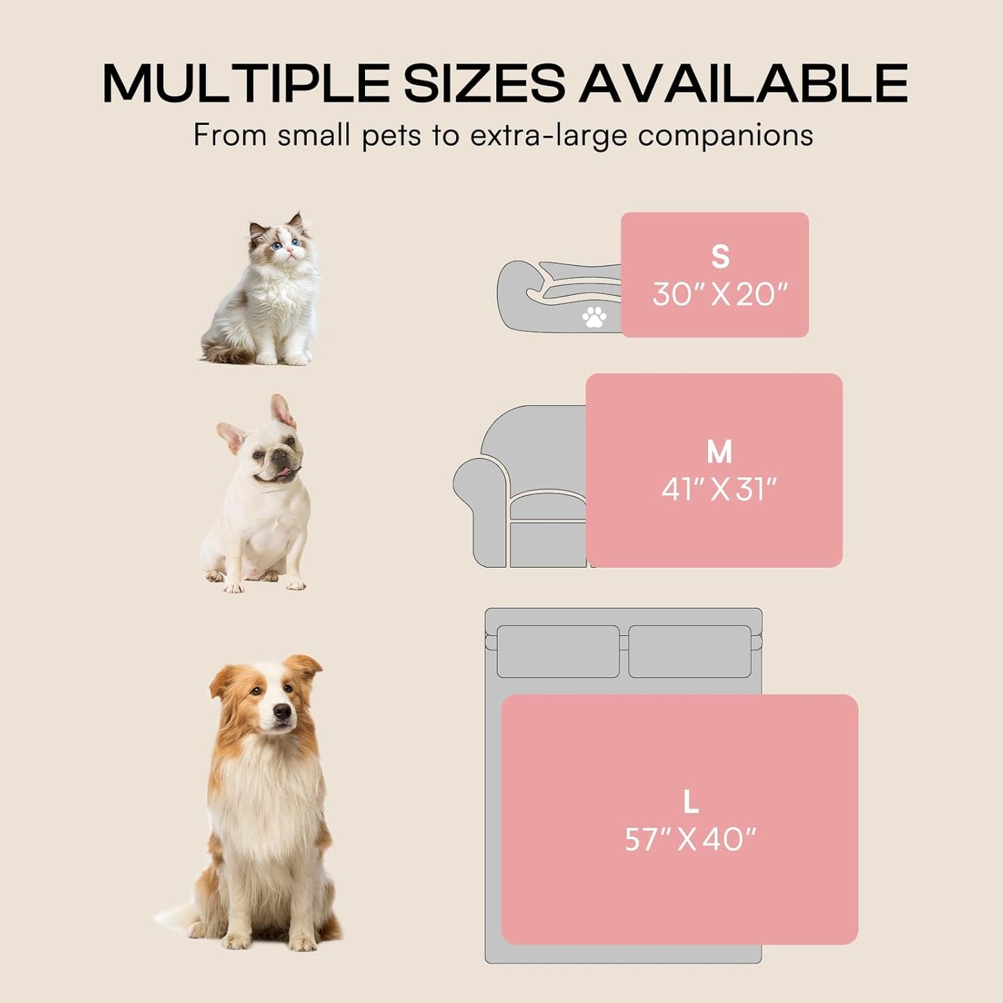 Luciphia Small Dog Blanket Washable Pet Bed Cover Soft Fluffy Puppy Blanket with Premium Fleece 300GSM Cozy Calming Cat Blankets for Indoor Cats Pink 57x40 inch