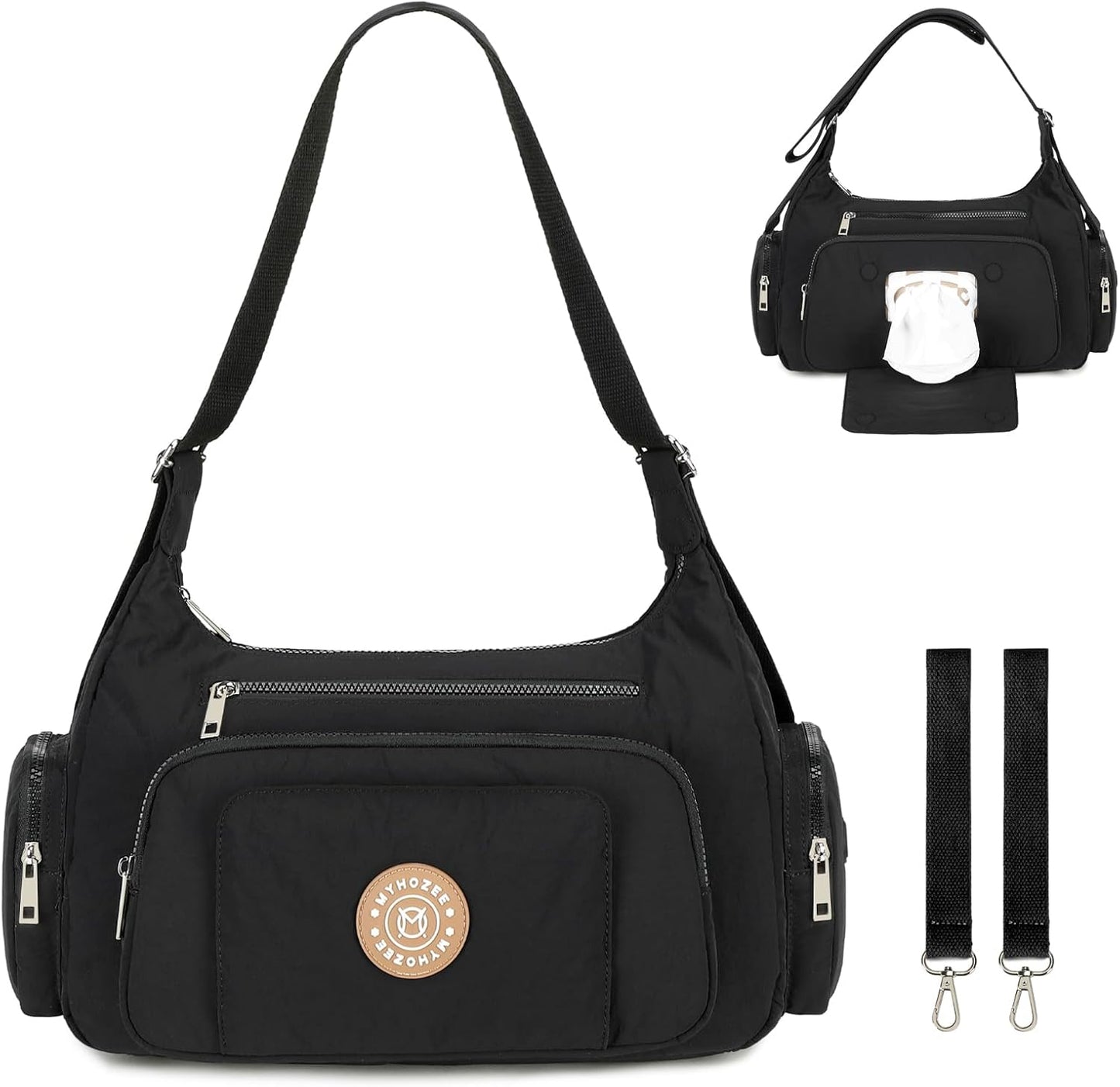 Puffer Crossbody Bags for Women Mom Large Diaper Bag Purse with Wipes & Trash Dispenser Cross Body Purses Messenger Bags | Wipes Dispenser, Trash Dispenser, Lightweight, 22L large capacity, Lots of pockets, baby stroller strap
