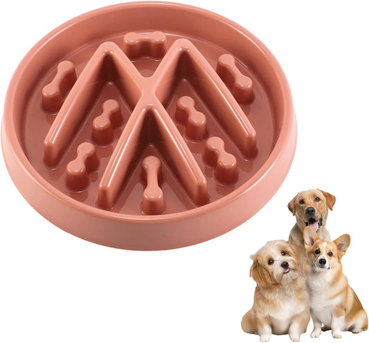 YiZYiF Non-Slip Slow Feeder Dog Bowl Maze Design Prevents Fast Eating Bloat Choking for Medium Large Dogs Durable Easy Clean Dusty Pink One Size