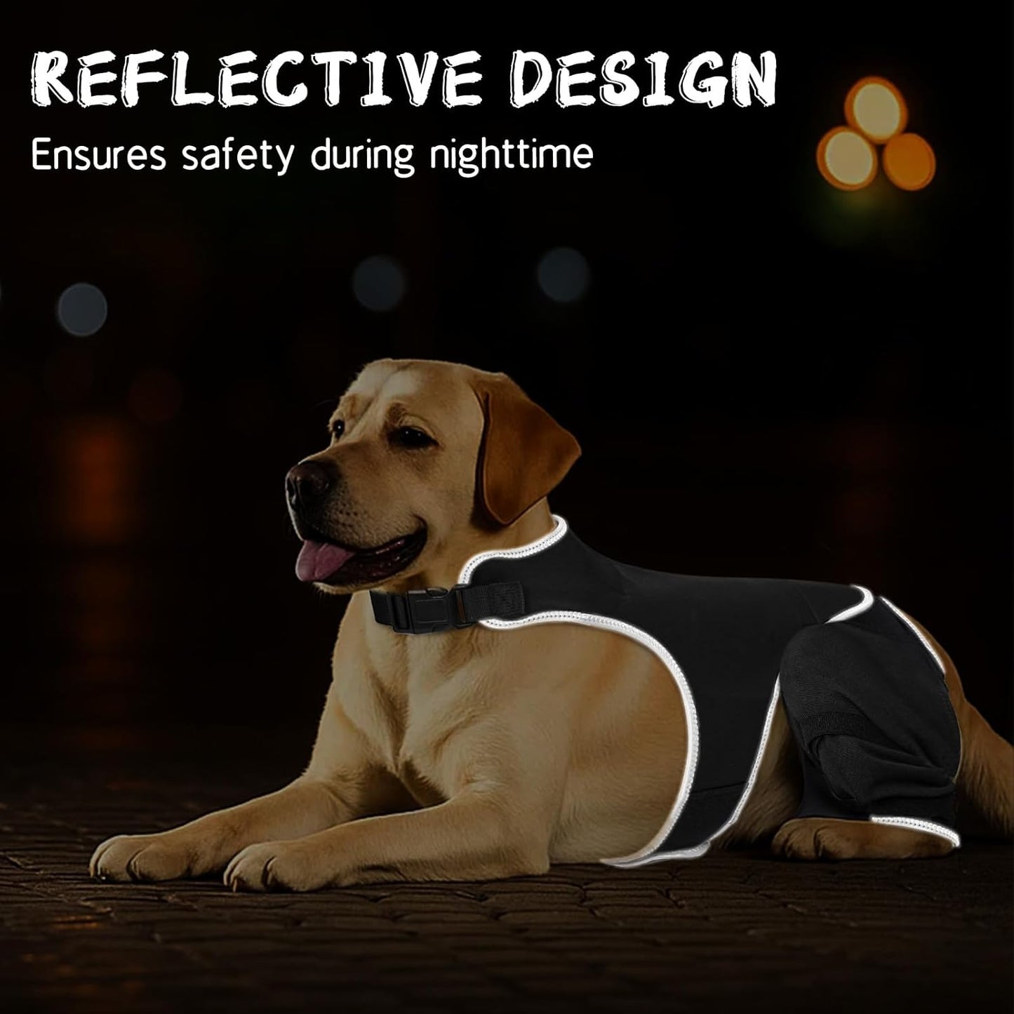 Supet Dog Rear Leg Sleeve to Stop Licking- Anti Licking for TPLO Surgery Wound Protection, Secure Fit Chew Resistant Washable Recovery Sleeve for Dogs, Suitable for Male and Female Pets