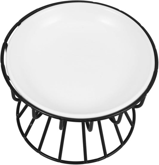 Milisten Elevated Cat Feeding Bowl with Neck Guard Rack Pet Dish for Food and Water Nonslip Design to Prevent Spills for Kittens and Cats Bowl with Stand