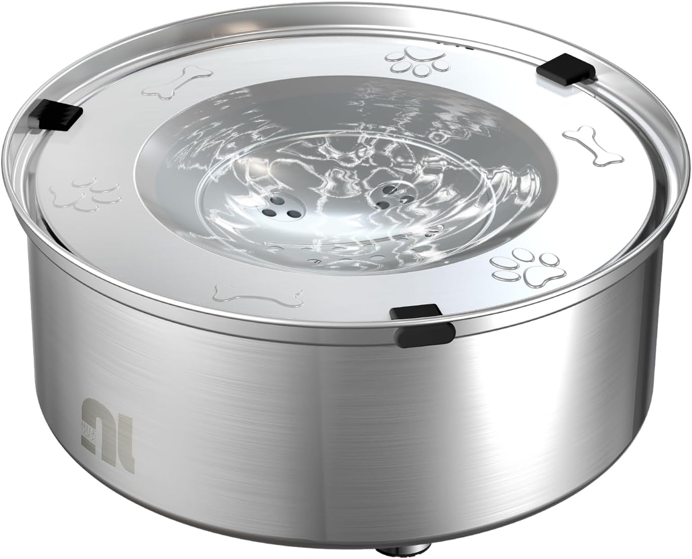 1L/0.26 Gallon Dog Water Bowl No Spill, Stainless Steel No Spill Water Bowl for Dogs, Slow Water Dog Bowl, No Splash Dog Water Bowls