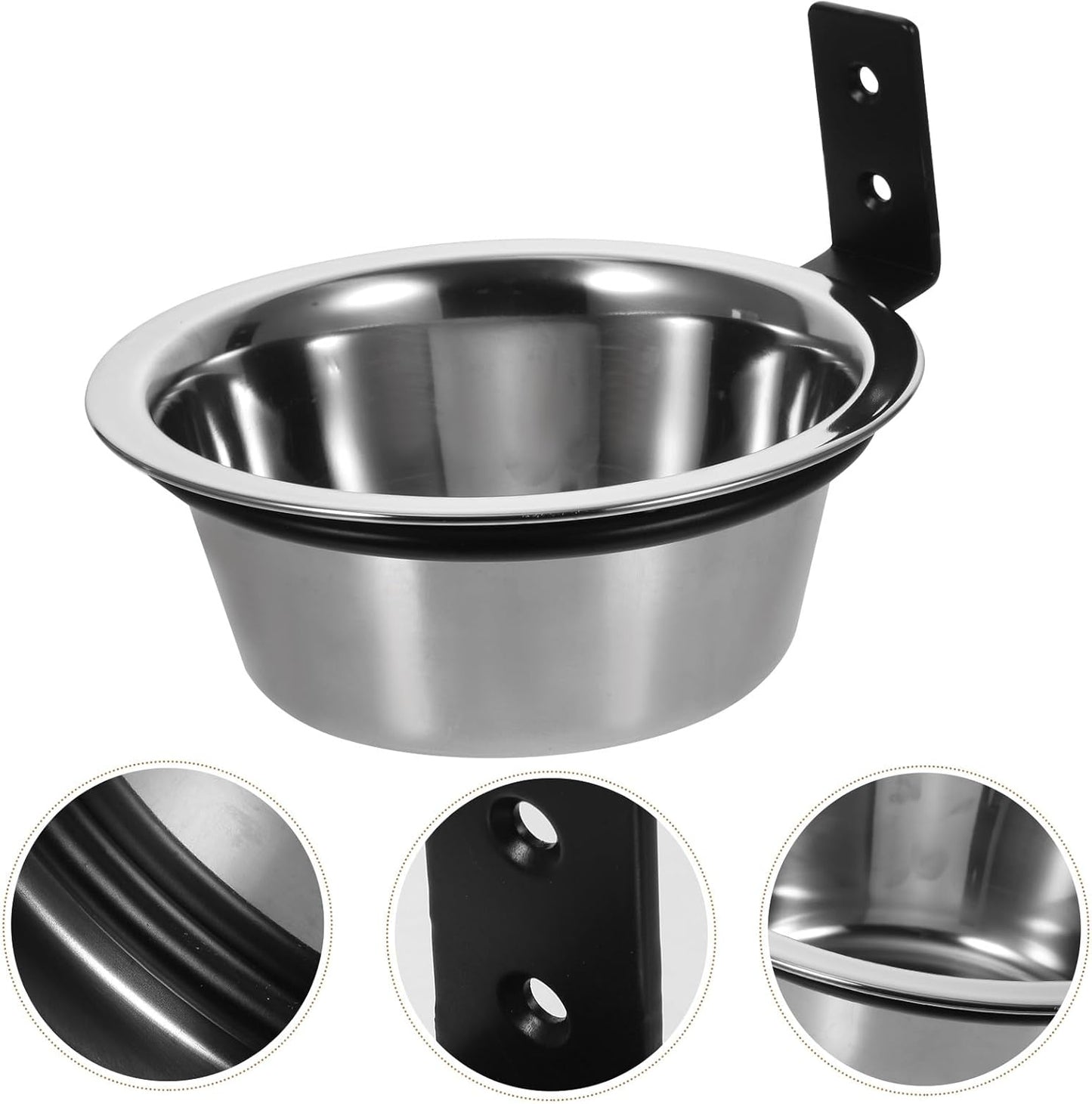 Milisten Elevated Wall-Mounted Dog Bowl 6-inch Raised Pet Food and Water Feeder Small to Medium Dogs Puppy Feeder for Comfortable Feeding