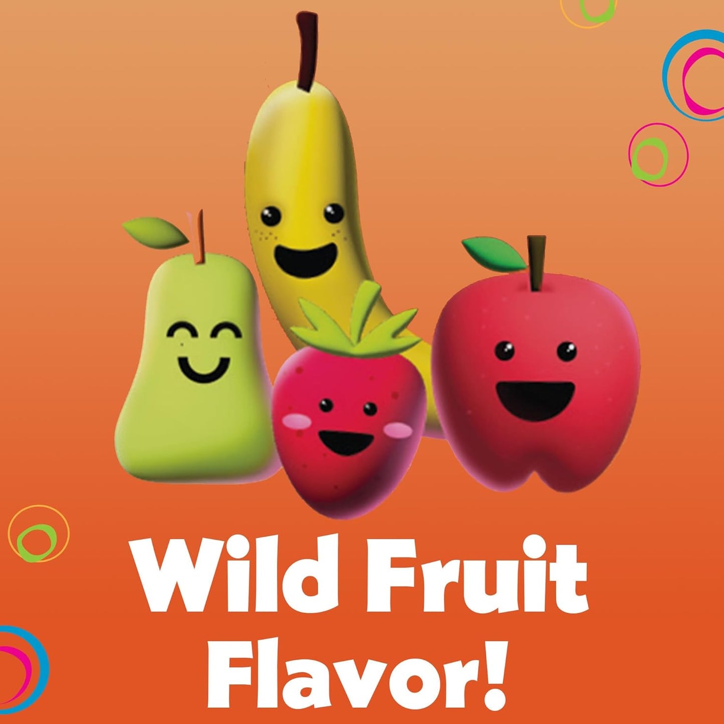 DenTek Fun Flossers – Kids Floss Picks with Wild Fruit Flavor, 90 Count