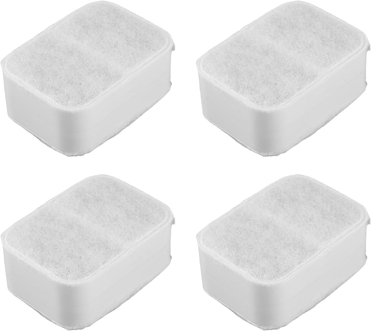 Cat Water Fountain Filters, 4Pcs Pet Water Fountain Replacement Filters Premium Activated Carbon and 1Pcs Foam Filters for Ceramic Cat Water Fountain Drinking Water Fountain Keep Water Fresh