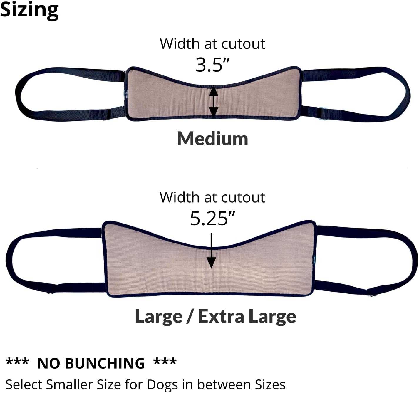 Easy Lift Dog Support Sling, Rear Hind Leg Harness for Injured & Senior Dogs, or Surgery Recovery & Rehabilitation, Padded for Comfort, Ergonomic Design, Machine Wash & Dry (Large/Extra Large)