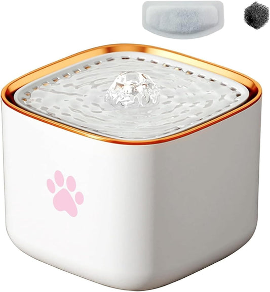 Cat Water Fountain, Water Fountain for Dogs, Indoor Water Dispenser, 3L Automatic Cat Water Dispenser, Quiet Motor, Holds Water for 10 Days – Cute Pink Design