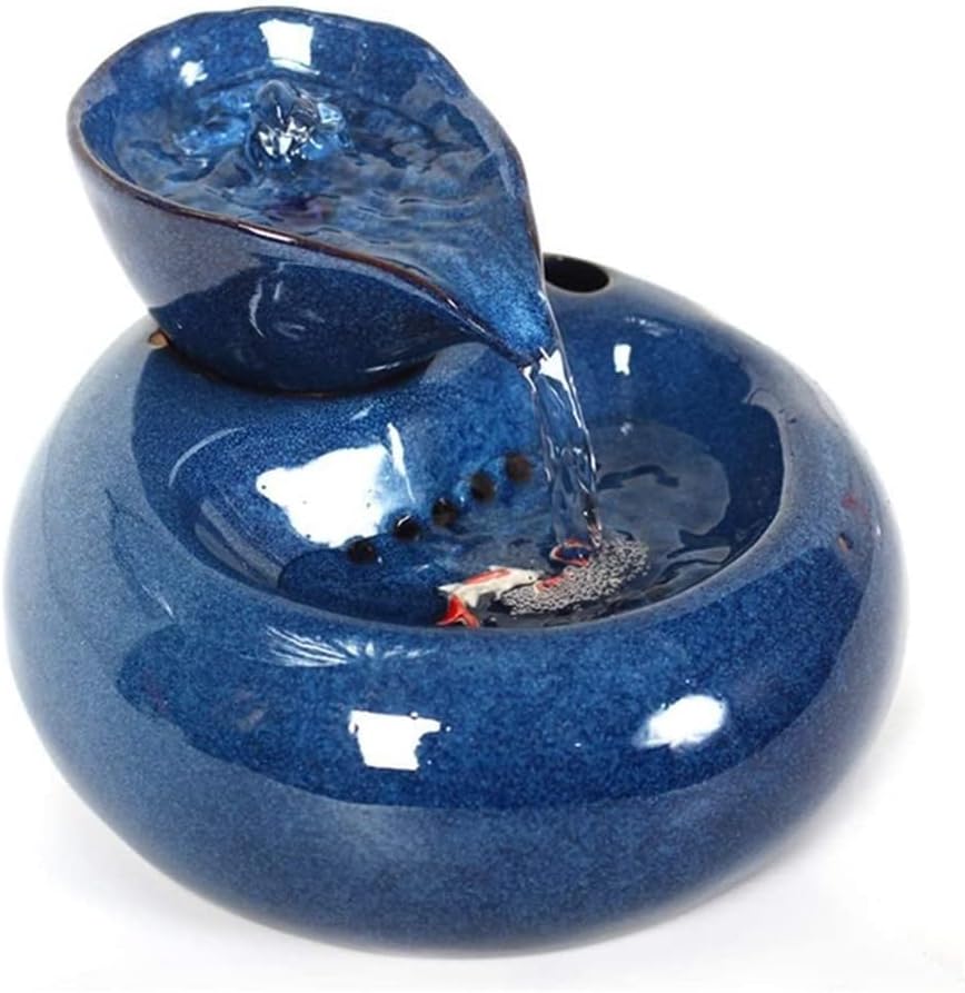Fountain Pet Water Dispenser,Cat Fountains Drinking,Automatic Water Bowl for Pets,Water Fountain for Cats,Dogs,Birds,Small Animals Pet Water Dispenser (Color : Blue)