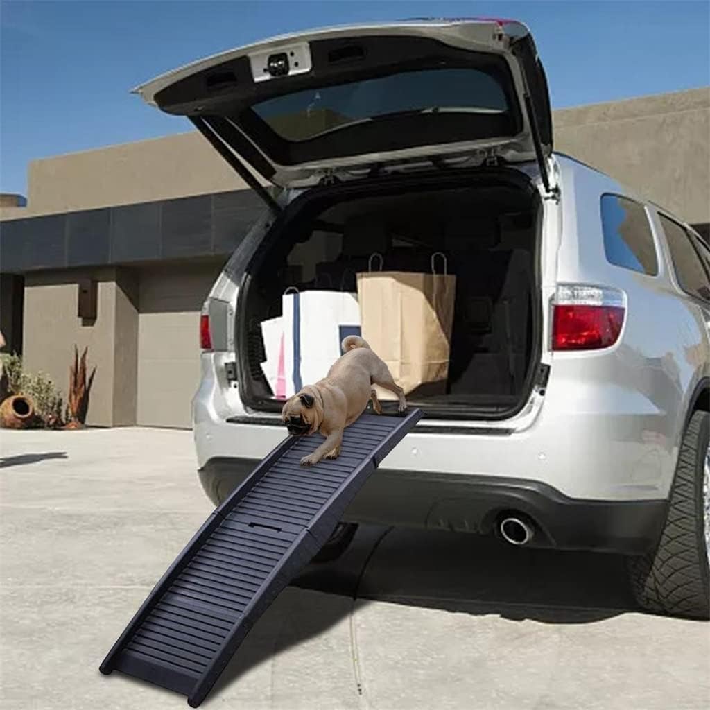 Dog Steps Pet Stairs Ramp Lightweight Folding Ladder for High Beds Trucks Cars SUV Over 5kg (As Show 1)