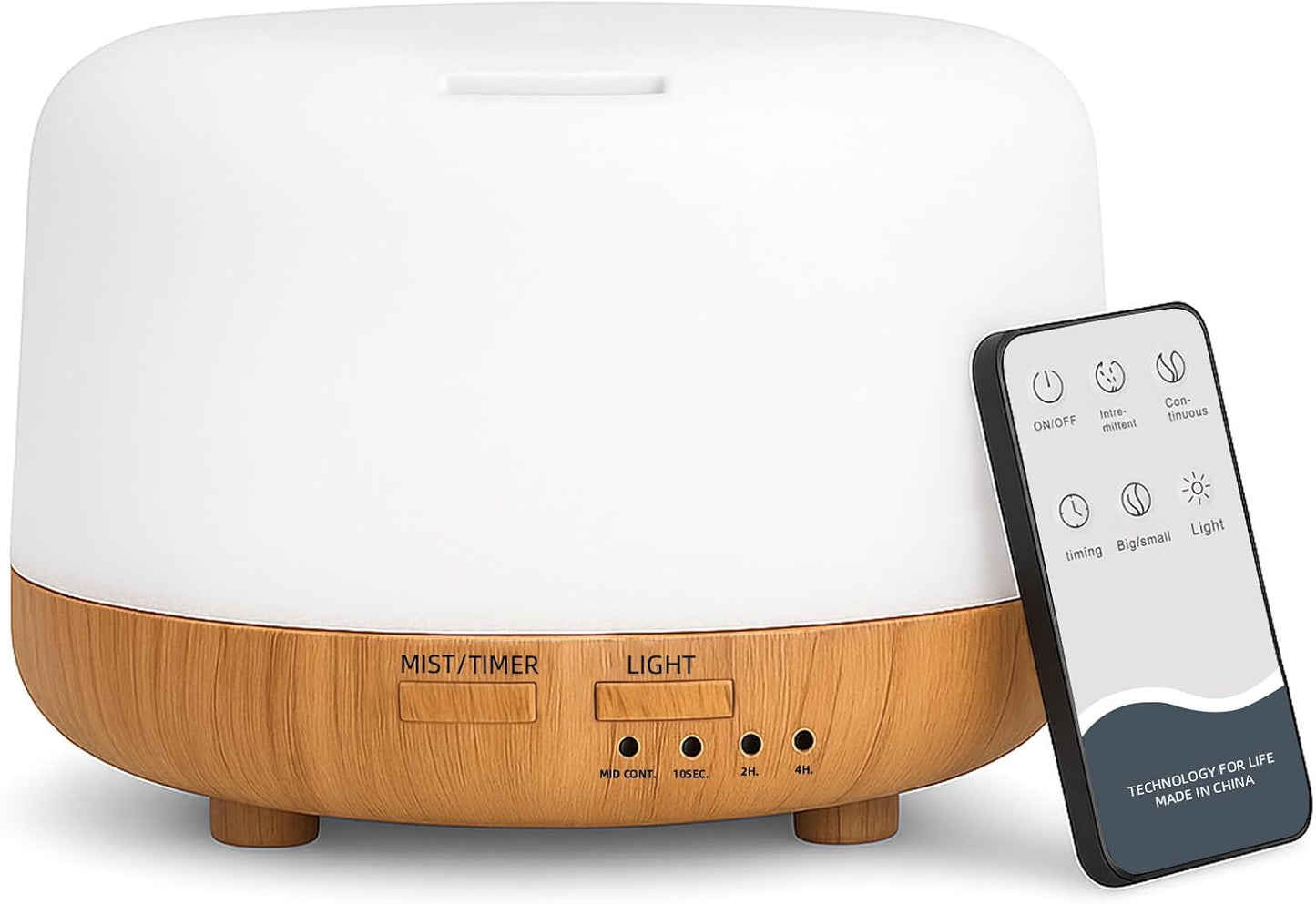 Aromatherapy Essential Oil Home Diffuser with Remote Control, 300ML Large Room Cool Mist Air Humidifier, 8 Hours Quiet Operation, Timer, 7 Colors LED Night Night，Suitable Home,Yoga.