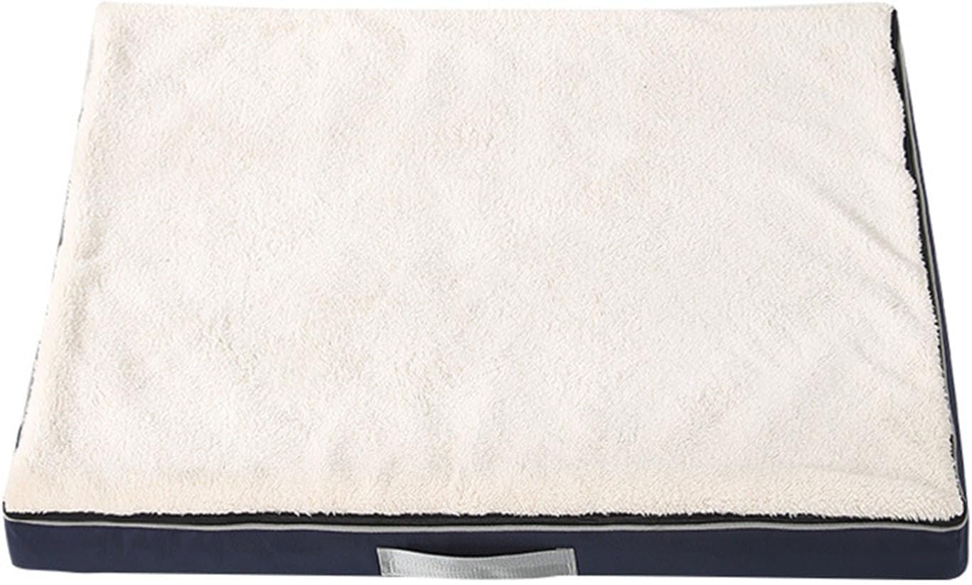 Orthopedic Dog Beds Extra Large Sized Dog, Big Memory Foam Dog Couch Beds with Removable Washable Cover,Waterproof (120x75x10CM/47x30x3.9inch) (White Blue 50x40x10CM/19.7x15.8x3.9inch)