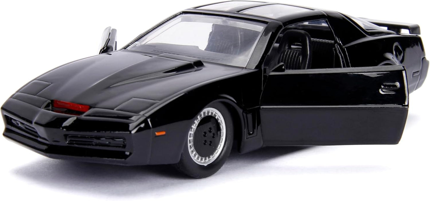 Jada Toys – Knight Rider K.I.T.T. – Hollywood Rides Die-Cast Car – Opening Doors, Rubber Tires – 1:32 Scale – Collectible for Ages 8+, Black