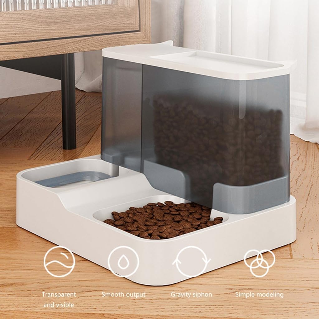 Practical Dog Water Food Bowl Water Dispenser for Pet Cat Lovely 2 in 1 Dog Feeder Food Container Bowl