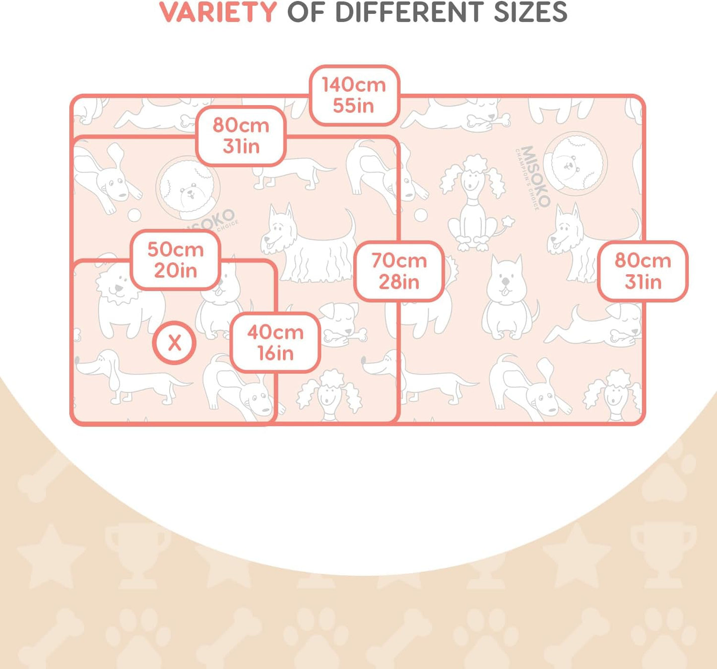 Washable Pee Pads for Dogs - Large Reusable Puppy Pads for Potty Training, Whelping, Crate, Furniture, Anti Slip & Waterproof Pet Mat, 48.5" x 48.5" (Misoko 2pcs Puppies Mint)