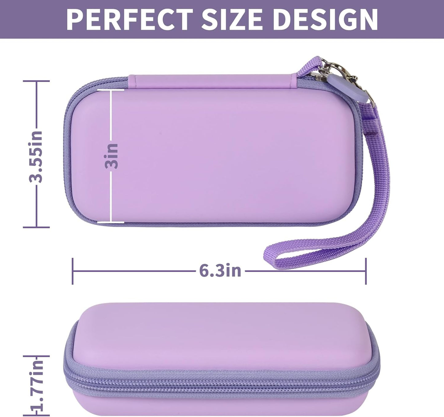 Case for Anker Magnetic Battery 10,000mAh Foldable Wireless Portable Charger, 633/622/621/321 5,000mAh Power Bank (MagGo) Holder, Storage for Baseus Power Delivery -Case Only (Purple, Medium)