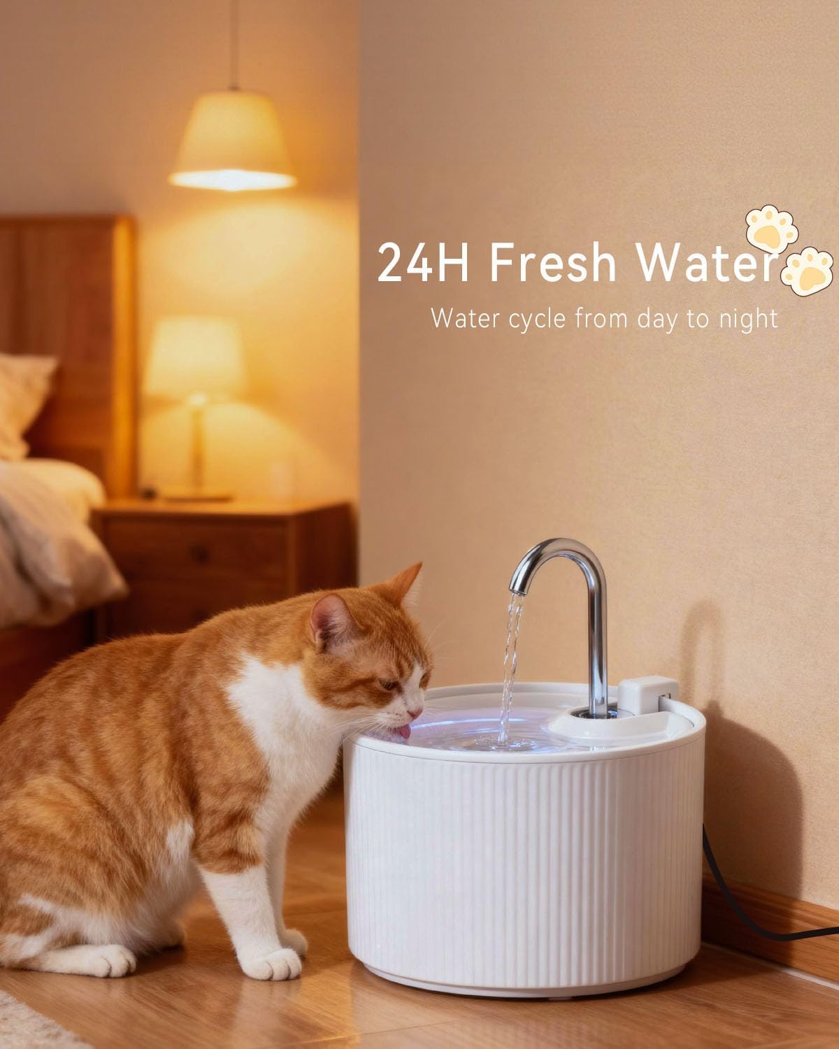 Ceramic Cat Water Fountain Filters 3pcs Carbon Filters + 3pcs Sponges