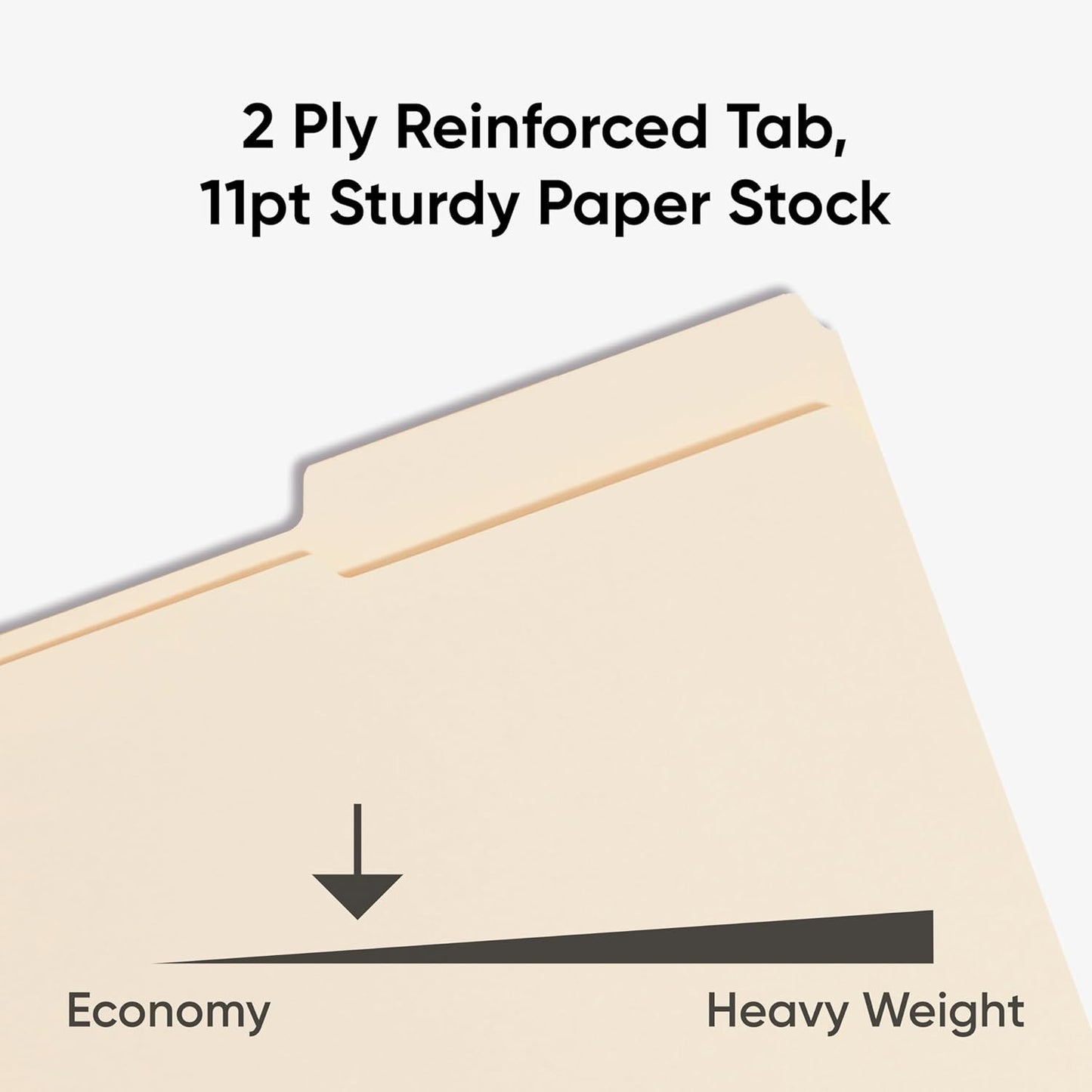 Smead Fastener File Folder, 2 Fasteners, Reinforced 1/3- Cut Tab, Legal Size, Manila, 50 Per Box
