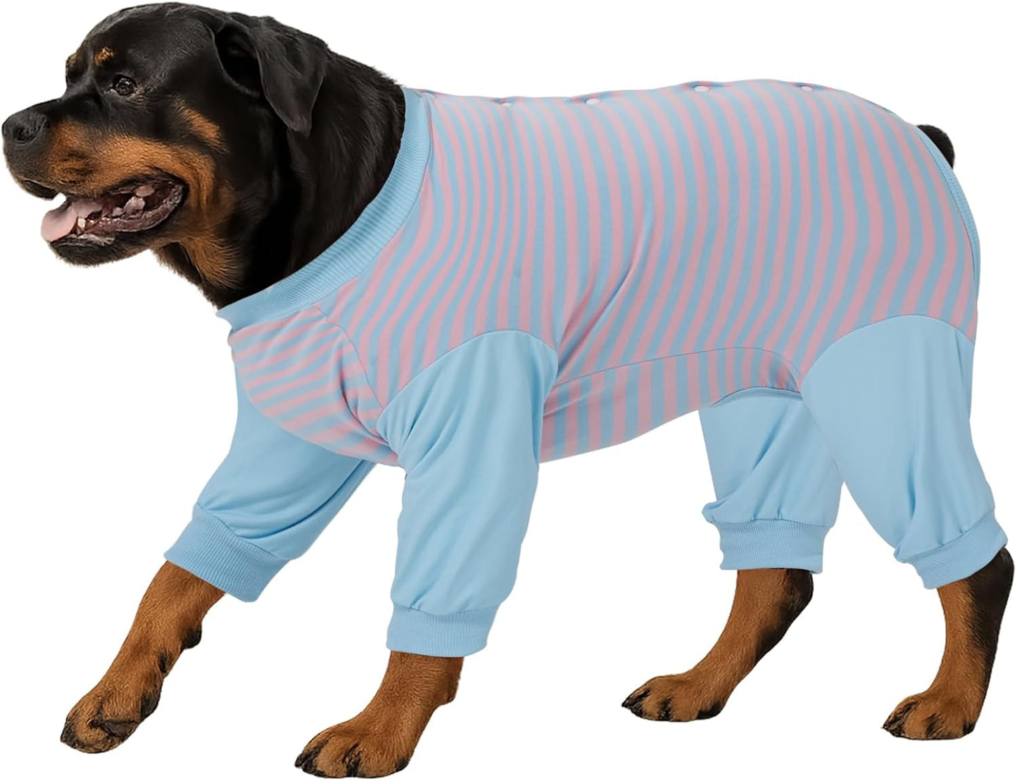 LovinPet Dog Recovery Suit - Medium Large - After Surgery Big Dog Recovery Suit Anti Licking Abdominal Wound Surgical Clothes Post-Operative Vest E-Collar Alternative Recovery Shirt,Blue,XXL