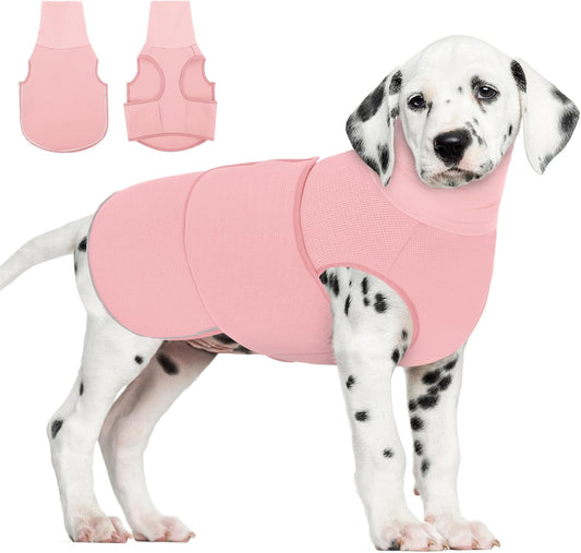 AOFITEE Dog Anxiety Vest, Dog Anxiety Calming Hoodie, Pet Thunder Jacket Calming Shirt for Fireworks, Thunder, Travel, Separation, Noise Block & Ear Protection Recovery