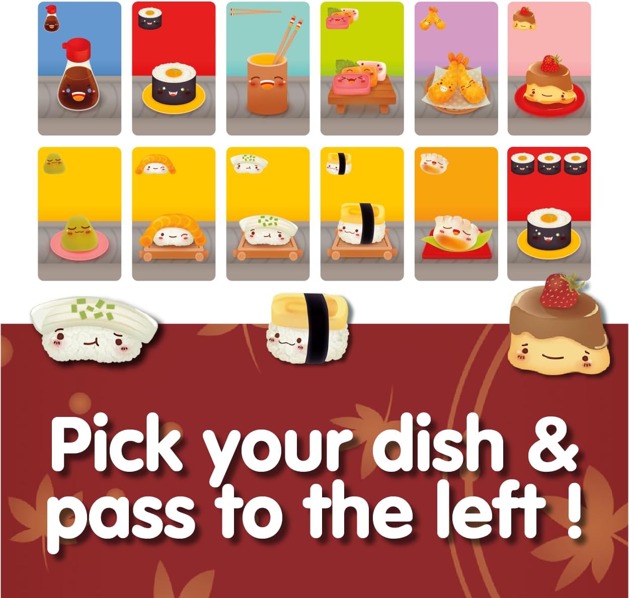 Sushi Go - The Pick and Pass family Card Game from Gamewright, great for 2-5 players aged 8 and up