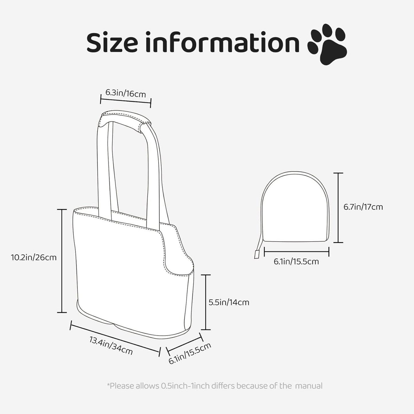 Dog Purse Carrier Soft-Sided Pet Carriers Snowmobile Dog Carrier Travel Puppy Carriers Portable Handbag Dogs Harness Sling Foldable Pet Bags Tote Bag for Small Dogs Cats
