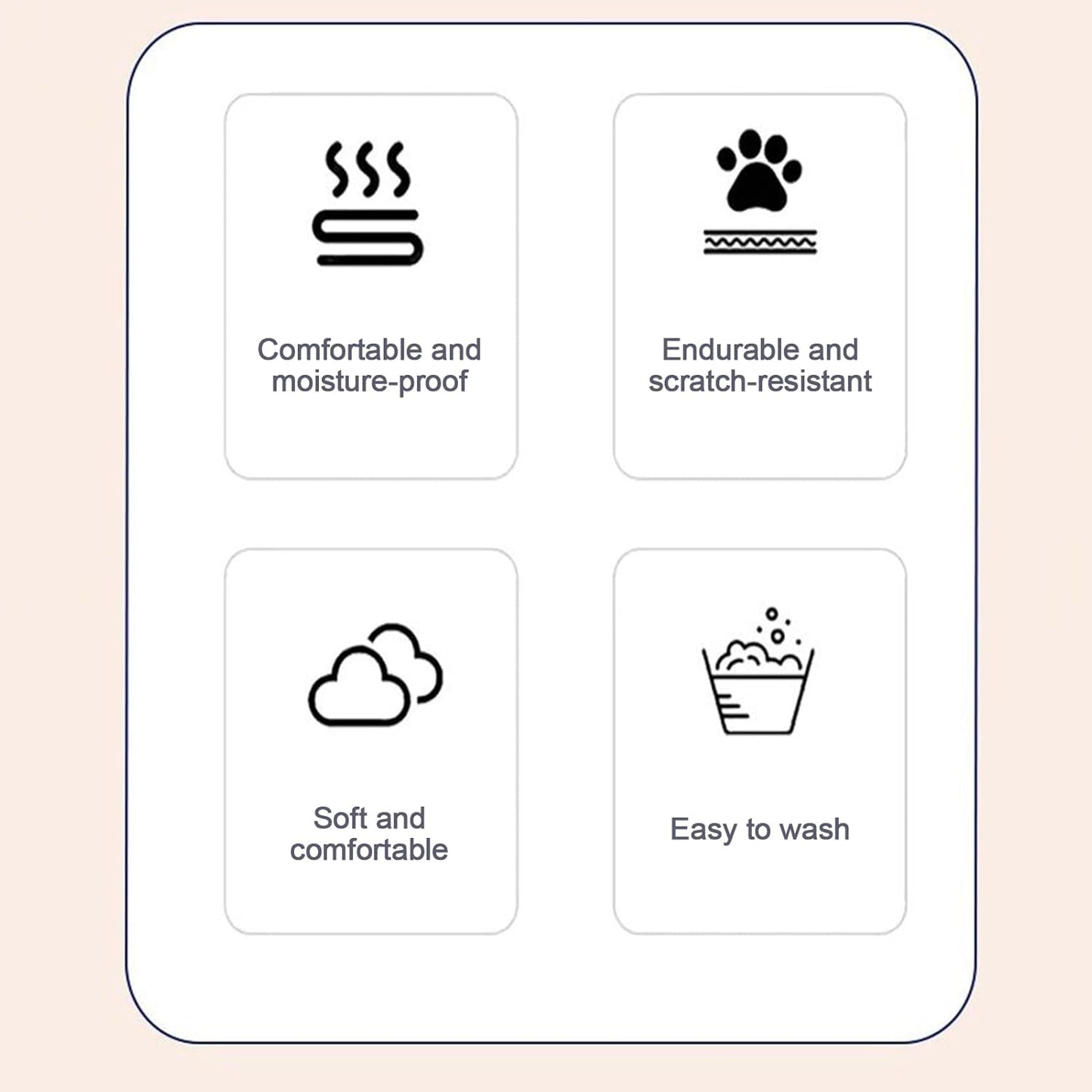 Washable Dog Pee Pad, Anti Slip Crate Mat, Leak Proof Floor Protector with Soft Material, Reusable Pet Potty Pad, Waterproof Puppy Mat with Travel Design, Home Kennel Pads for Car