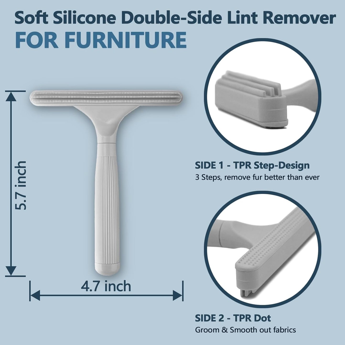 Cat Dog Self Cleaning Slicker Grooming Brush Pet Hair Removal Tool Reusable Lint Remover Carpet Scraper for Clothes Couch Pet Bed Furniture Bedding Sofa Car