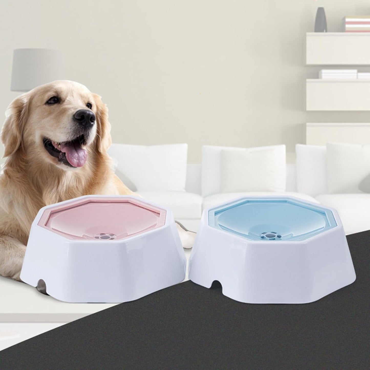 Dogs Bowl Pet Floating Bowl Drinking Water Water Bowl Pet Automatic Water Drinker Pet Supplies Slow Food Bowl