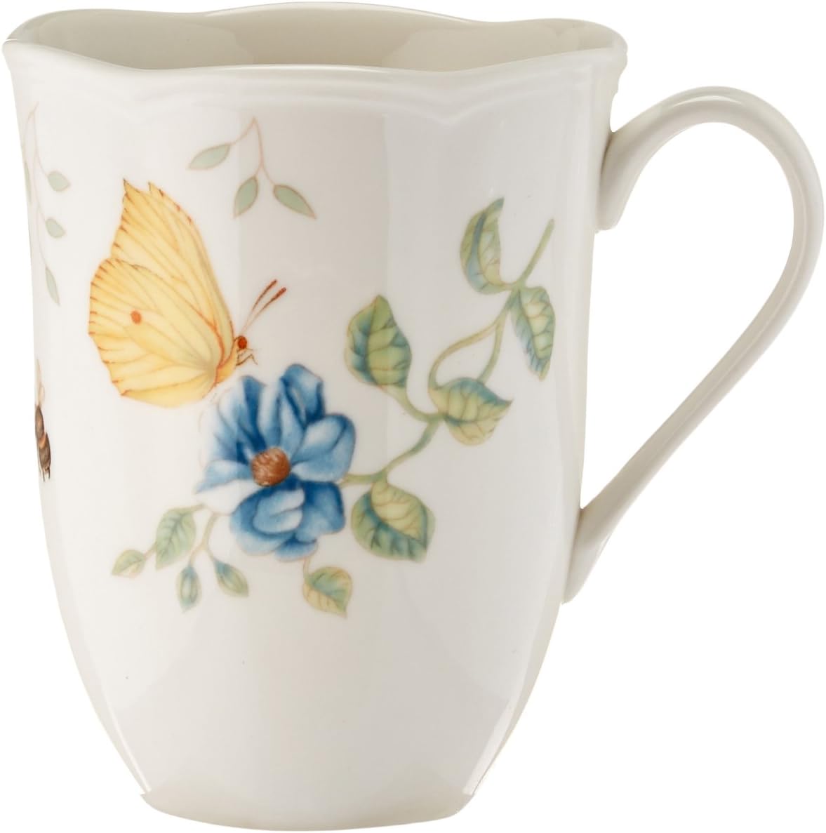 Lenox Dinnerware Set, Butterfly Meadow 18-Piece Set, Service For 6, White Porcelain, Butterfly And Flower Designs, Plates And Bowls Sets, Dishwasher Safe, Home & Kitchen (18 Pieces, Assorted)