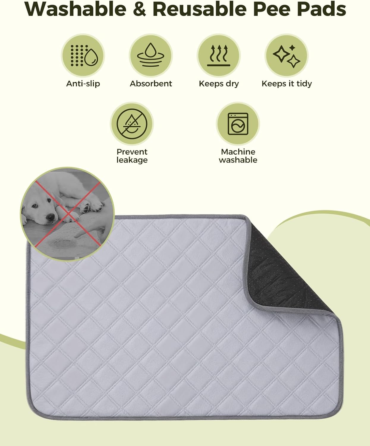 Dog Grass Pad with Tray, 30"x20" Medium Grass Pad for Dogs Potty with 2pcs Artificial Grass, Indoor Dog Litter Box for Balcony Apartment, Realistic, Washable, Less Odor