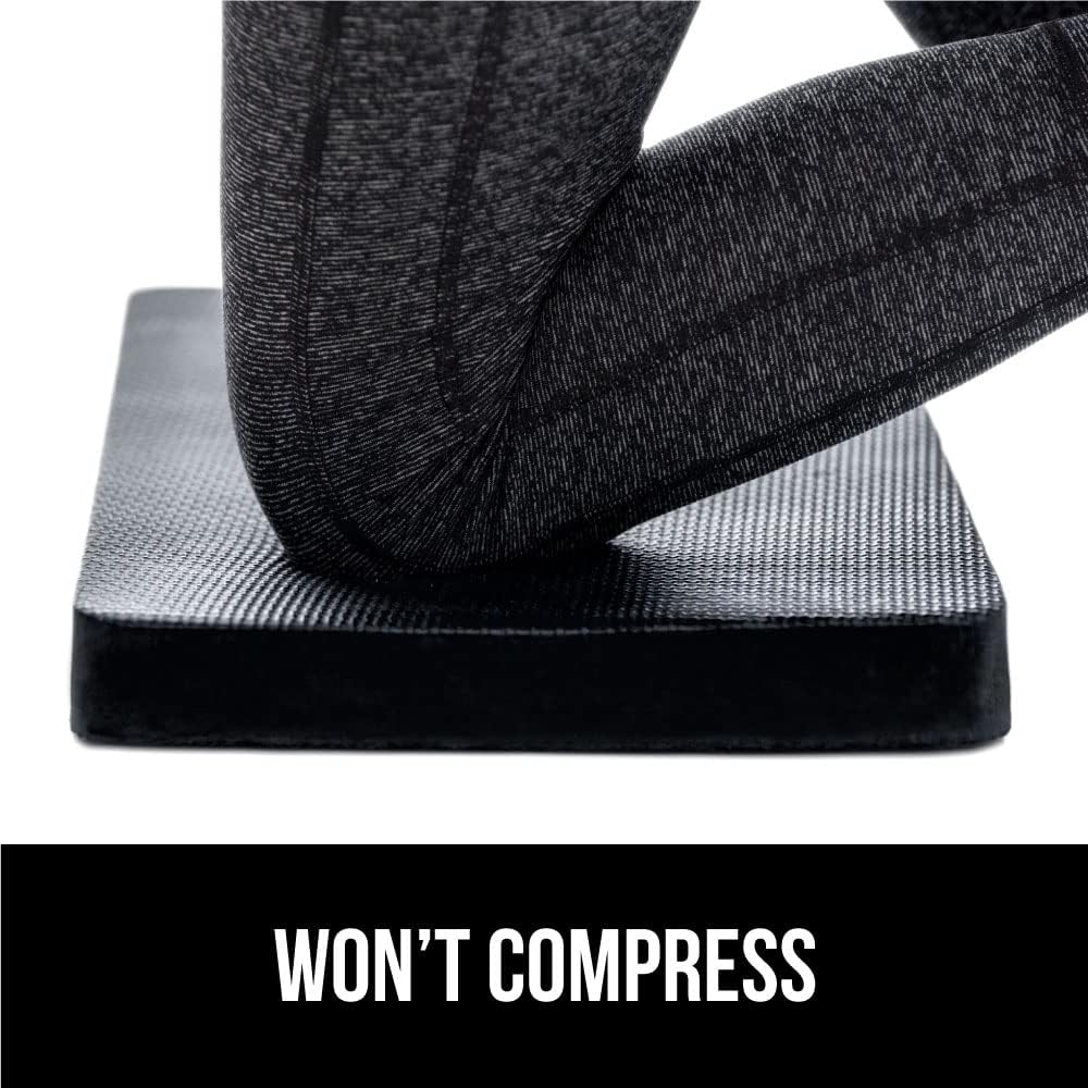 GORILLA GRIP Extra Thick Patent Pending Supportive Foam Kneeling Pad, Large Cushion Knee Pads for Gardening, Baby Bath Time, Dirt and Water Resistant, Workout and Garden Supplies, 17.5x11, Black
