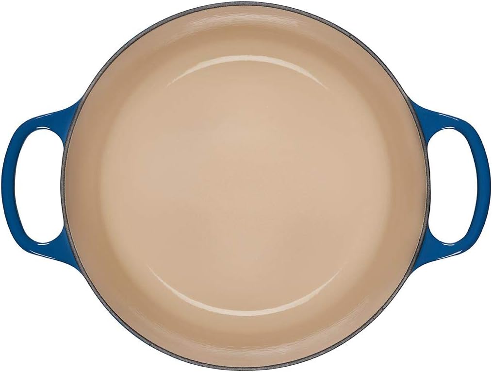 Le Creuset 8 Piece Multi-Purpose Enameled Cast Iron with SS Knobs, Stoneware, and Toughened Nonstick PRO Fry Pan Complete Cookware Set - Marseille