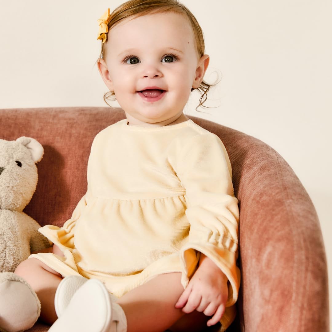 Amazon Essentials x Sofia Grainge Toddler and Baby Girls' Longsleeve Corduroy Dress