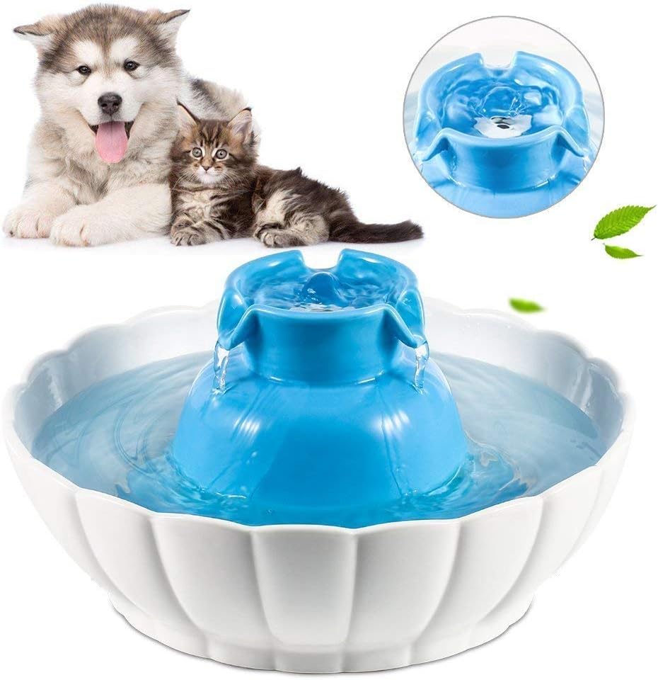 eecoo Ceramic Filter Cat Water Fountain Replacement,Premium Carbon Filter Foam Filter Dog Pet Water Fountain Filter Cat Water Dispenser,4pcs