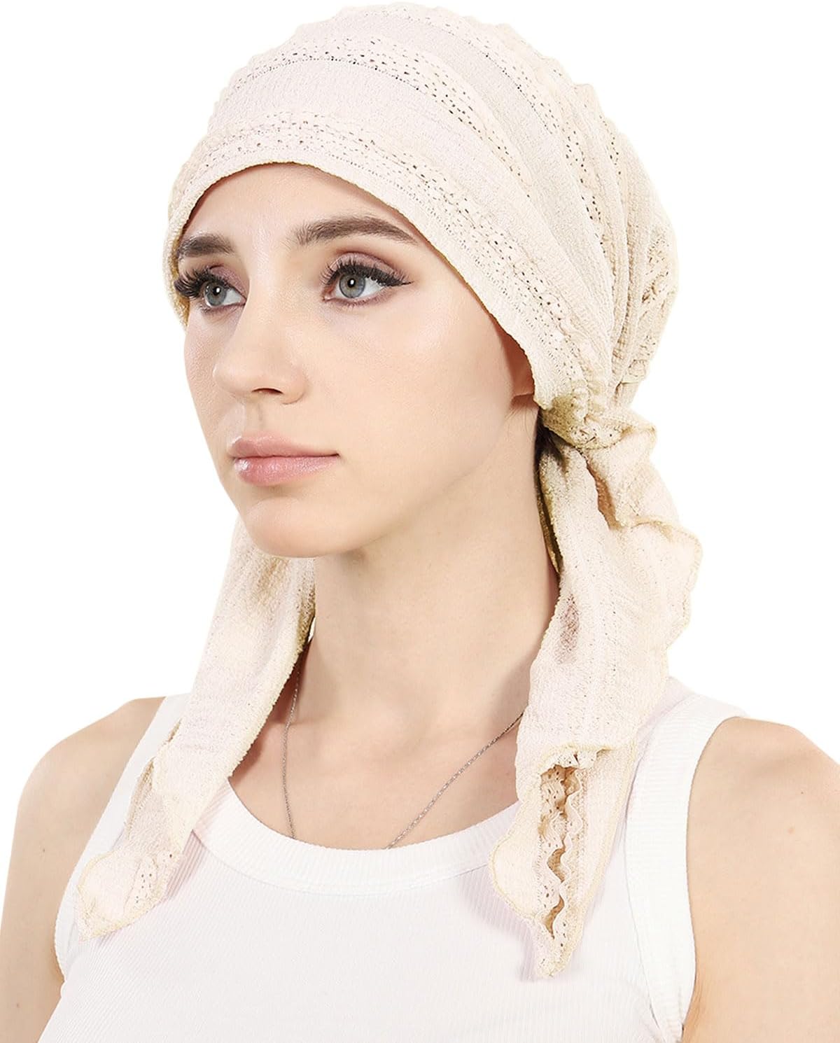 Chemo Headwear for Women Pre-Tied Head Scarf Headwraps Soft Turbans Cancer Hats Chemo Beanie Coverings Scarves